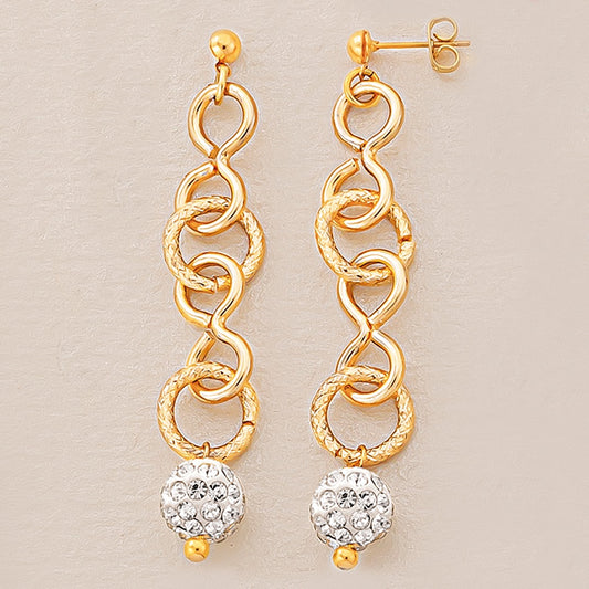 Aretes Baño Oro.    Dorado -